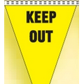 100' String Safety Slogan Pennant - Keep Out